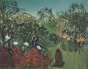 Henri Rousseau Tropical Forest with Monkeys Spain oil painting artist